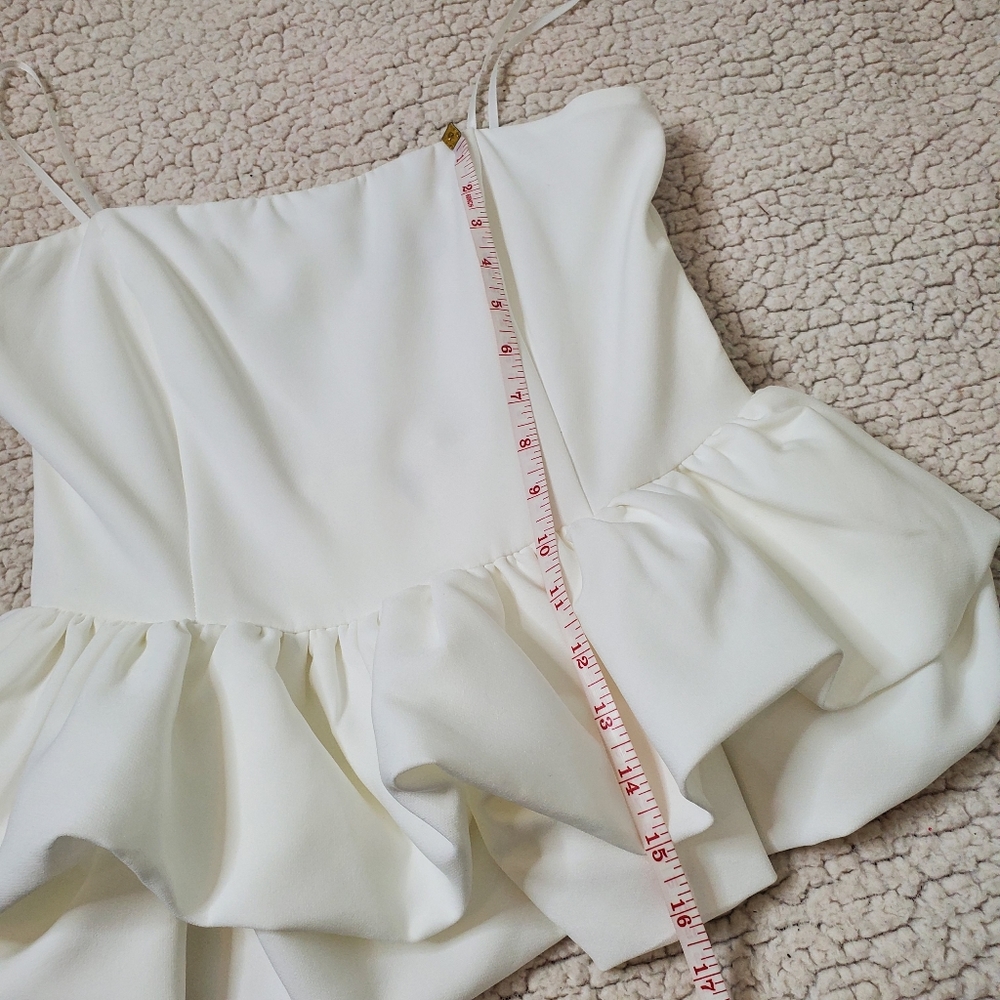 NWOT DO+BE Puffy Ruffles Strapless Top Size L Bubble Hem - Picture 15 of 16